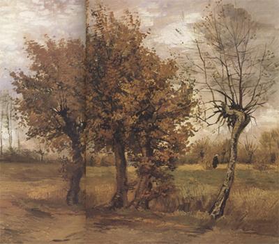 Vincent Van Gogh Autumn Landscape with Four Trees (nn04) oil painting picture